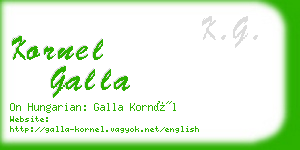 kornel galla business card